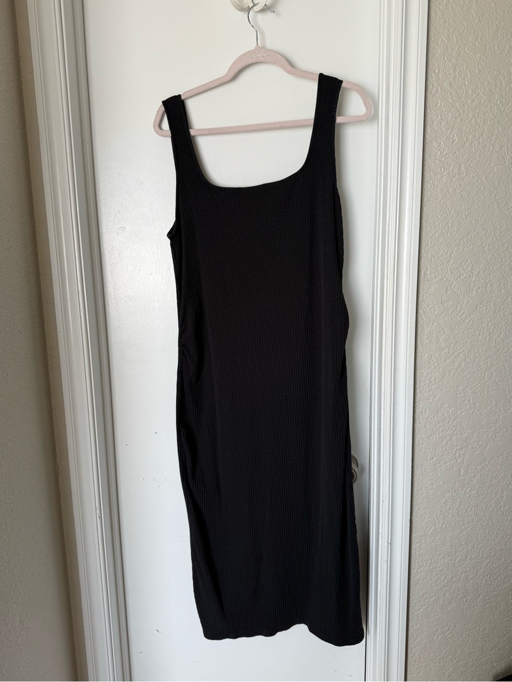 Old Navy Black Ribbed Square-Neck Tank Dress